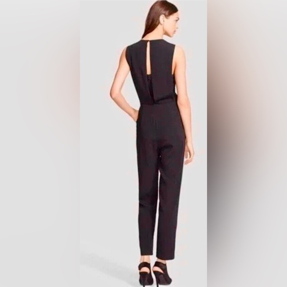 NWOT! Theory Remaline Structured Sleeveless Admiral Crepe Jumpsuit, Size 2 🖤✔️ - Picture 2 of 8